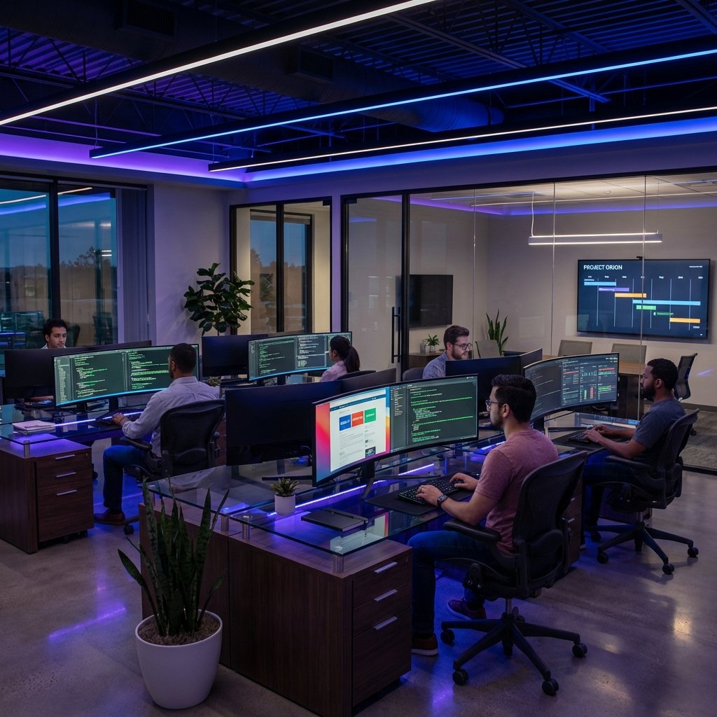 Team di sviluppo software al lavoro